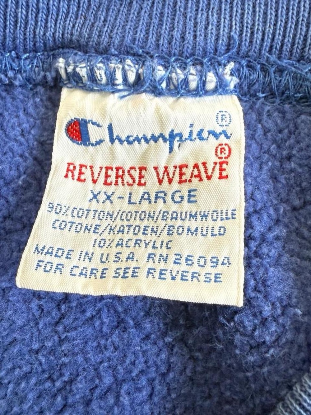 Vintage Champion Reverse Weave Made in USA Blue Sweatshirt